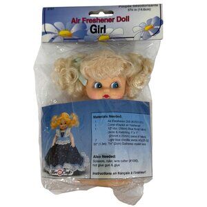 FIBRE CRAFT 5 3/4" Air Freshener Doll 3101 Blonde Hair Blue Eyes Miss Muffet New